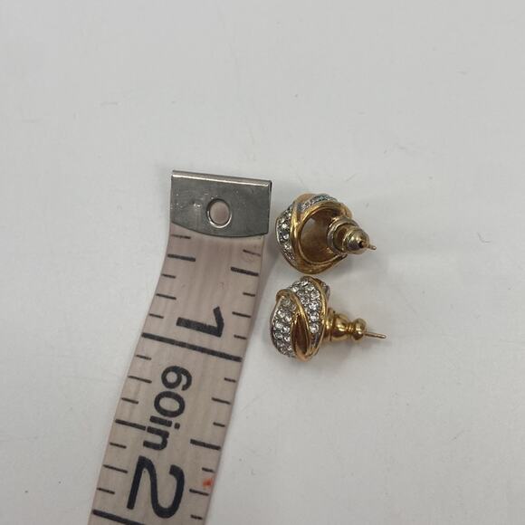 Vintage monet love knot stud earrings - Picture 4 of 4